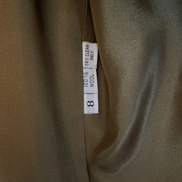 Vintage Olive Size 8 Magid Bernard Skirt & Jacket - Picture 3 of 7